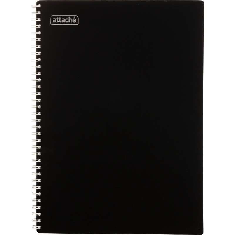Изображение товара Бизнес-тетрадь Attache А4 120 листов в клетку на спирали черная