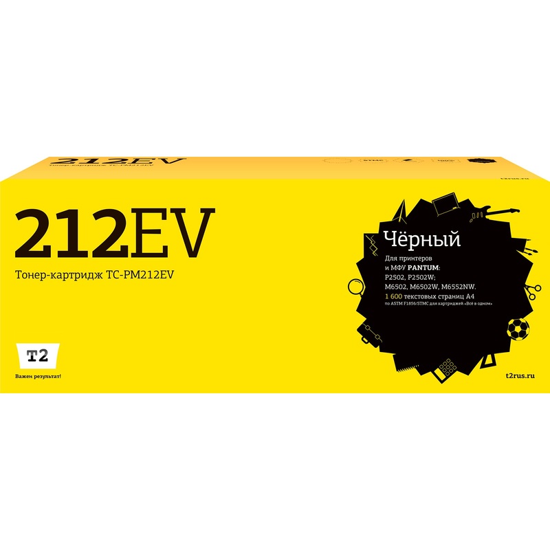 Изображение товара Лазерный картридж T2 TC-PM212EV для Pantum черный совместимый