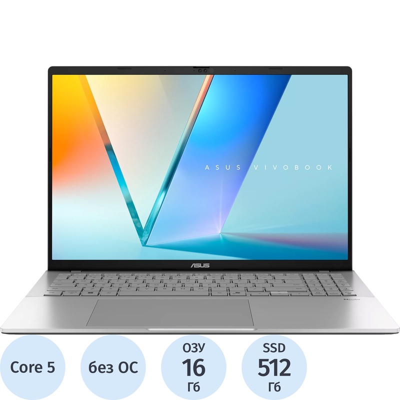 Изображение товара Ноутбук Asus Vivobook S 16 S3607VA-RP173 16" серебристый Intel Core 5 210H/16 ГБ/SSD 512 ГБ (90NB1671-M00CH0) Изображение товара Ноутбук Asus Vivobook S 16 S3607VA-RP173 16" серебристый Intel Core 5 210H/16 ГБ/SSD 512 ГБ (90NB1671-M00CH0)