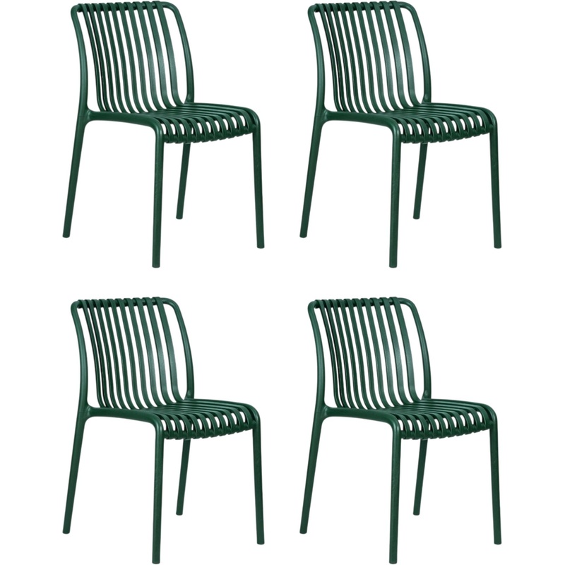 Изображение товара Стул обеденный DOBRIN WALTER тёмно-зелёный (полипропилен, 4 штуки в упаковке)