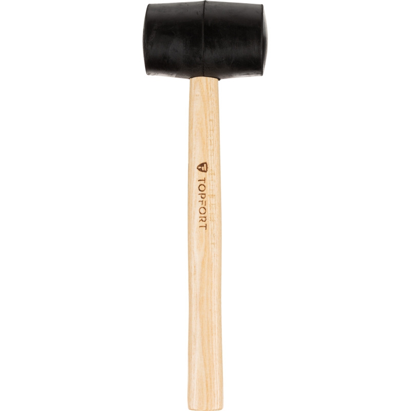 Изображение товара Киянка резиновая TOPFORT с деревянной рукояткой весом 450 г