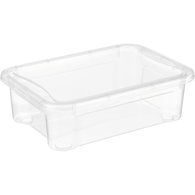 Изображение товара Пластиковый ящик Кристалл 273х190х88 мм универсальный прозрачный для хранения