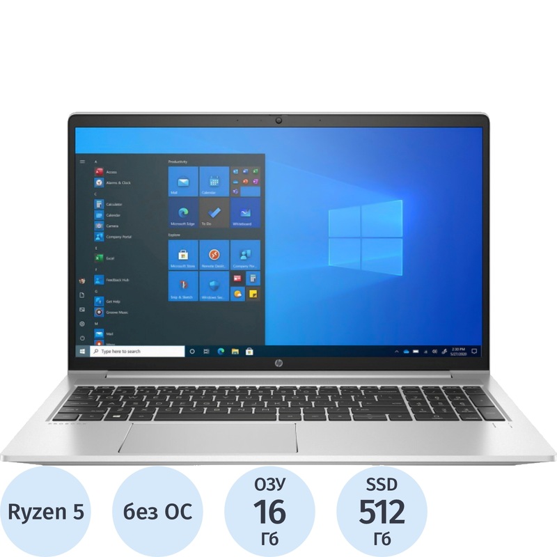 Изображение товара Ноутбук HP ProBook 455 G8 15.6 с AMD Ryzen 5, 16 ГБ RAM SSD 512 Гб