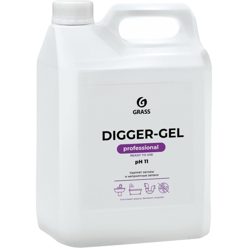 Изображение товара Гель для прочистки труб Grass Digger-Gel PROF 5000 мл концентрат