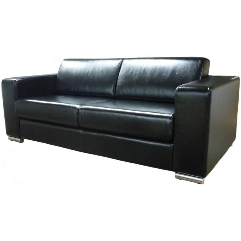 Изображение товара Диван двухместный Энрико E-2 чёрный экокожа - стиль и комфорт