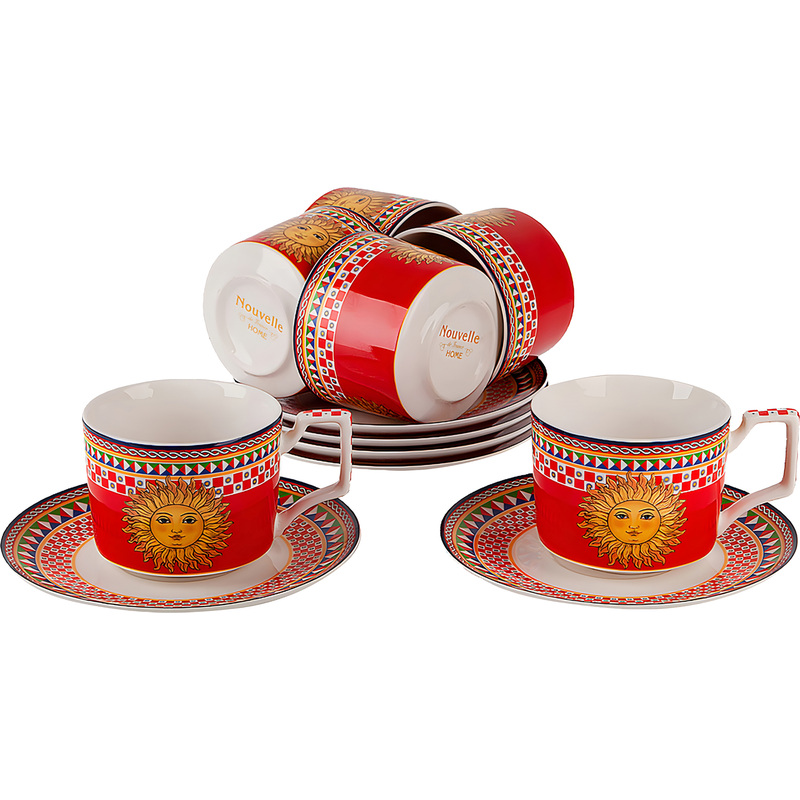 Изображение товара Набор чайный Nouvelle Home Sicilia Sole (52005) на 6 персон фарфор (12 предметов) Изображение товара Набор чайный Nouvelle Home Sicilia Sole (52005) на 6 персон фарфор (12 предметов)