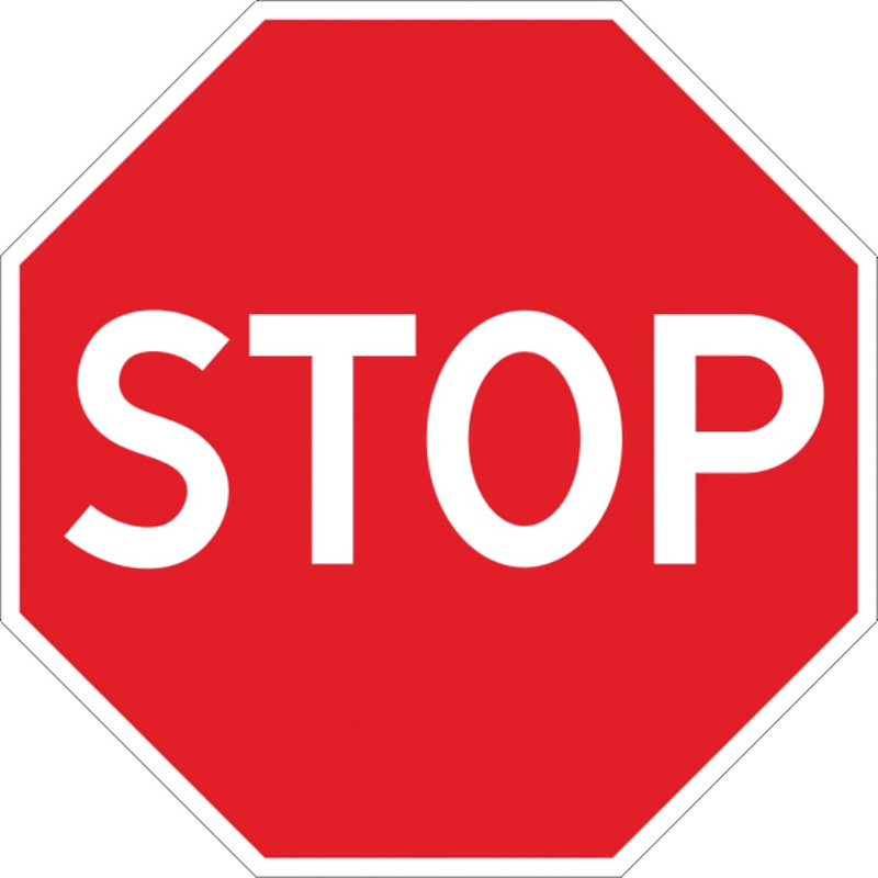 Изображение товара Дорожный знак 2.5 Движение без остановки запрещено 700х700 мм