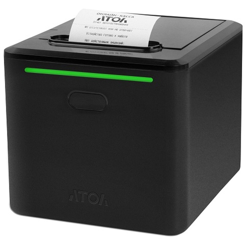 Изображение товара Фискальный регистратор Атол 55v2Ф черный для бизнеса с скоростью печати 250 мм/сек