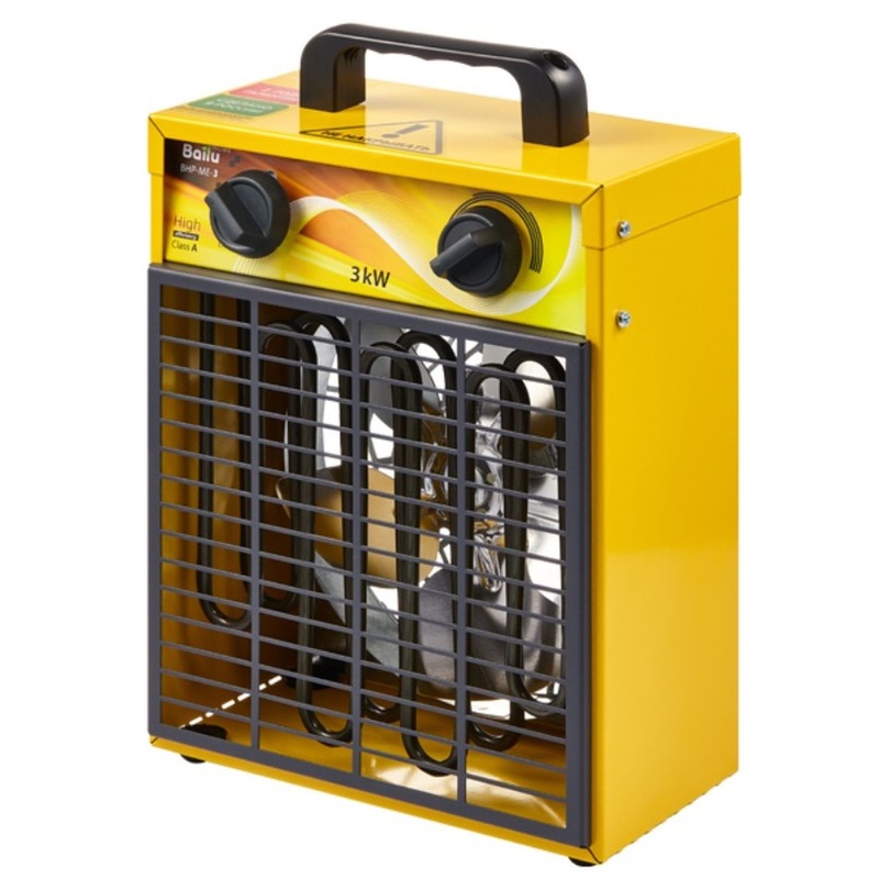 Изображение товара Тепловая пушка Ballu BHP-ME-3 мощность 3 кВт обогревает 35 кв м быстро и безопасно