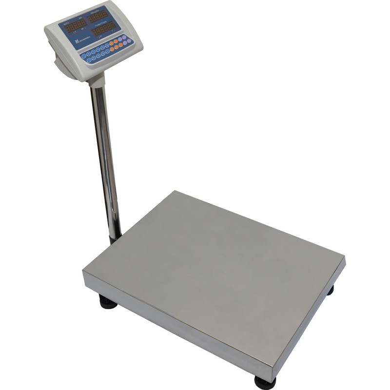 Изображение товара Весы Мехэлектрон ВЭТ-150-20/50-1С-ДБ — напольные с LCD и 3 дисплеями