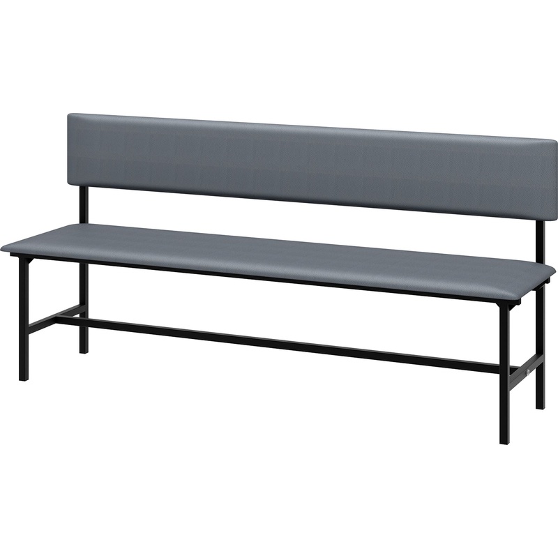 Изображение товара Банкетка четырёхместная Берта БМ-6 со спинкой из искусственной кожи