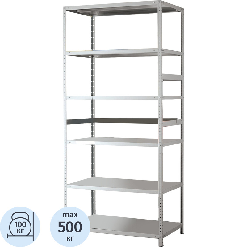 Изображение товара Стеллаж металлический 02V_ MS Standart 220/100x50/6 полок