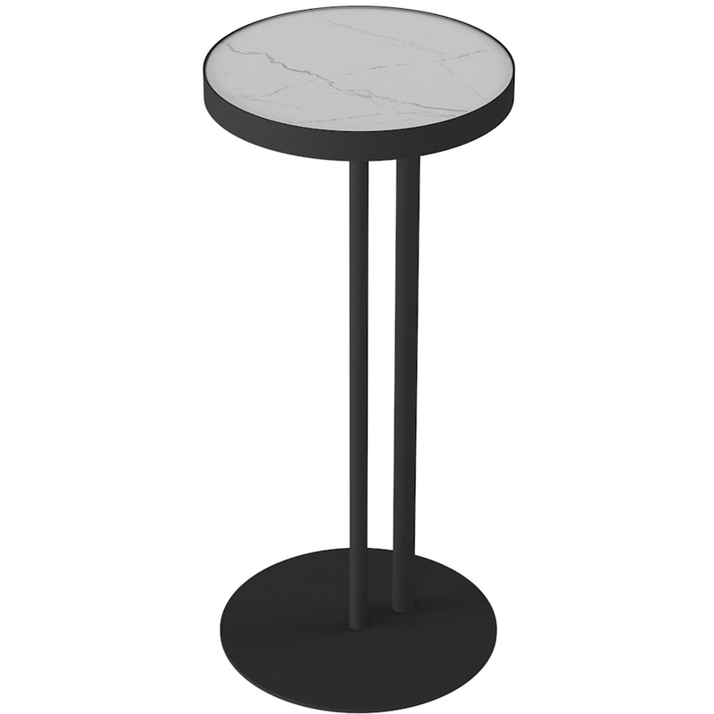 Изображение товара Журнальный столик УГО Бьянко черный 250x250x550 мм стекло металл