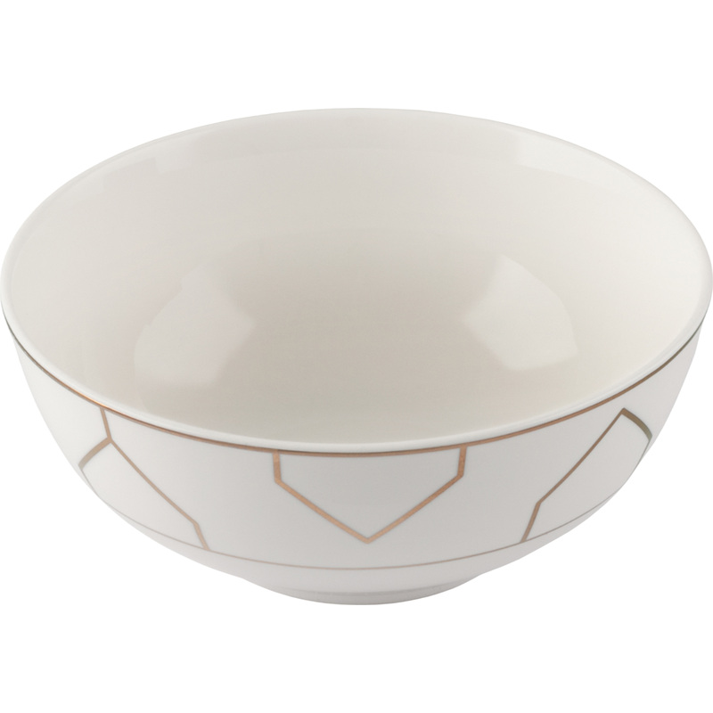 Изображение товара Салатник фарфоровый Nadoba Mari Bella 14 см 360 мл белый/золотой
