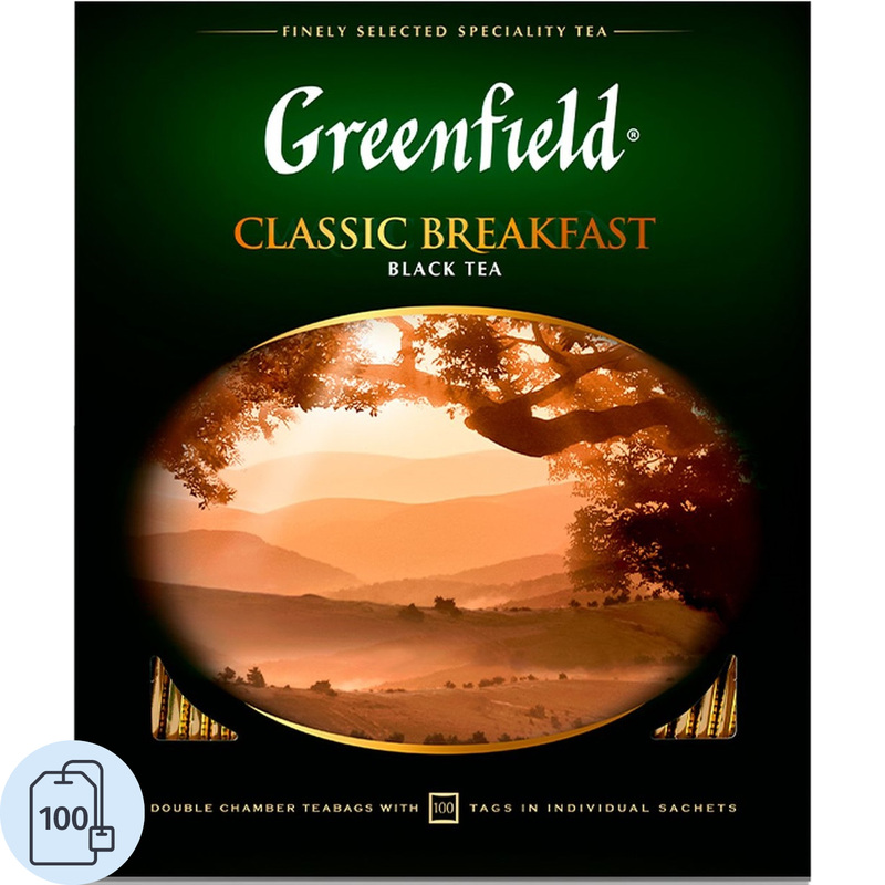 Изображение товара Чай черный Greenfield Classic Breakfast 100 пакетиков