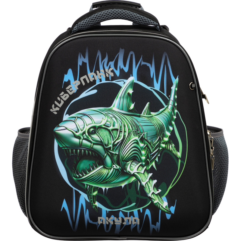 Изображение товара Ранец Комус Класс Basic акула анатомический чёрный с двумя отделениями