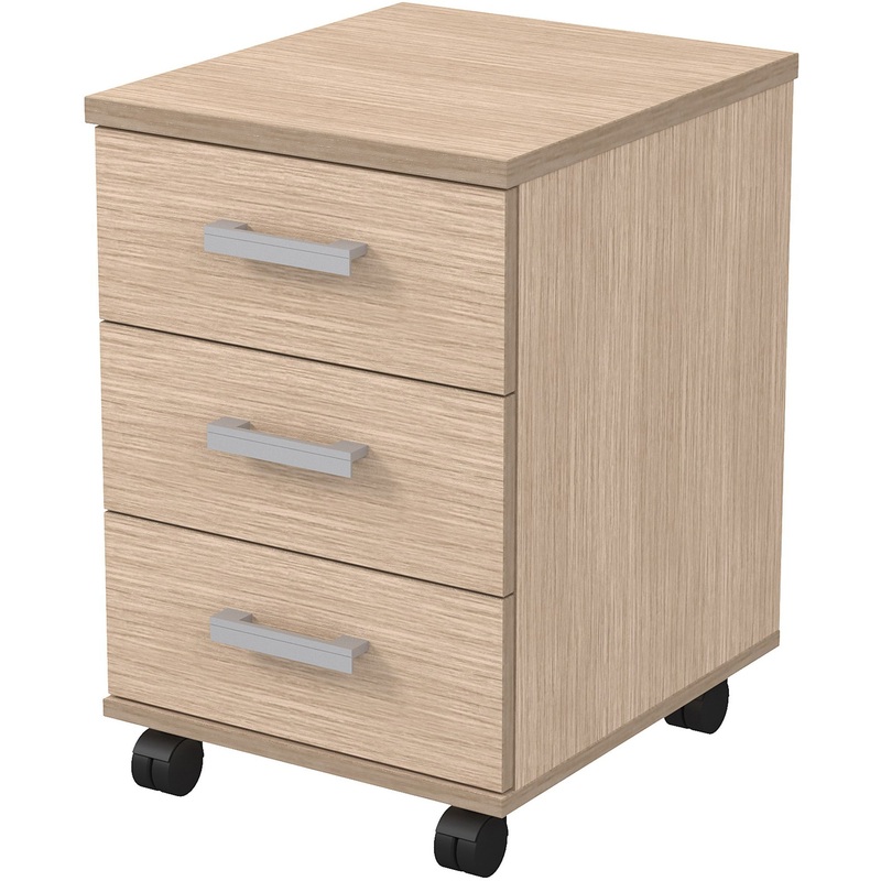 Изображение товара Тумба подкатная NEW DUB 3 ящика дуб 394х454х586 мм стильная и практичная