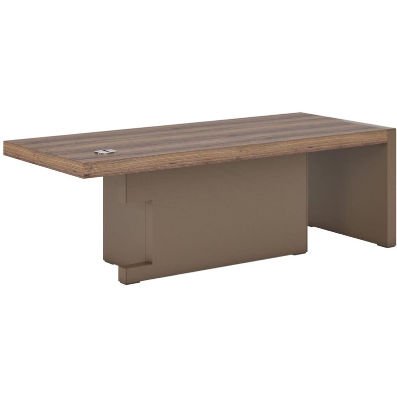 Изображение товара Стол руководителя Era JR102DX эргономичный правый (орех грецкий, 2100х1000х792 мм)