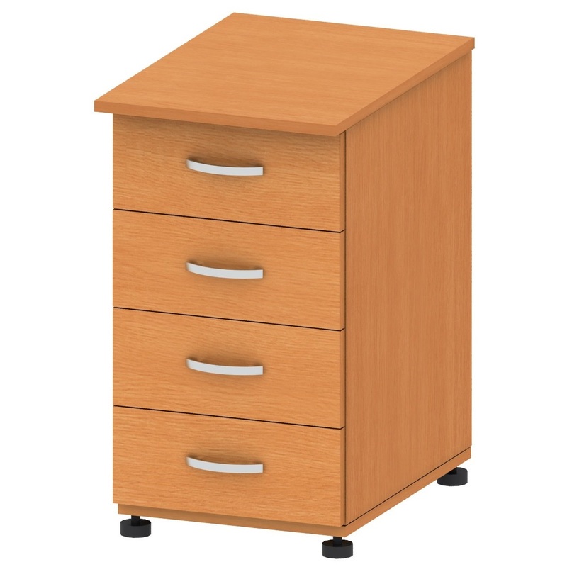 Изображение товара Тумба приставная Бюджет БП4 из ЛДСП, 4 ящика, цвет ольха