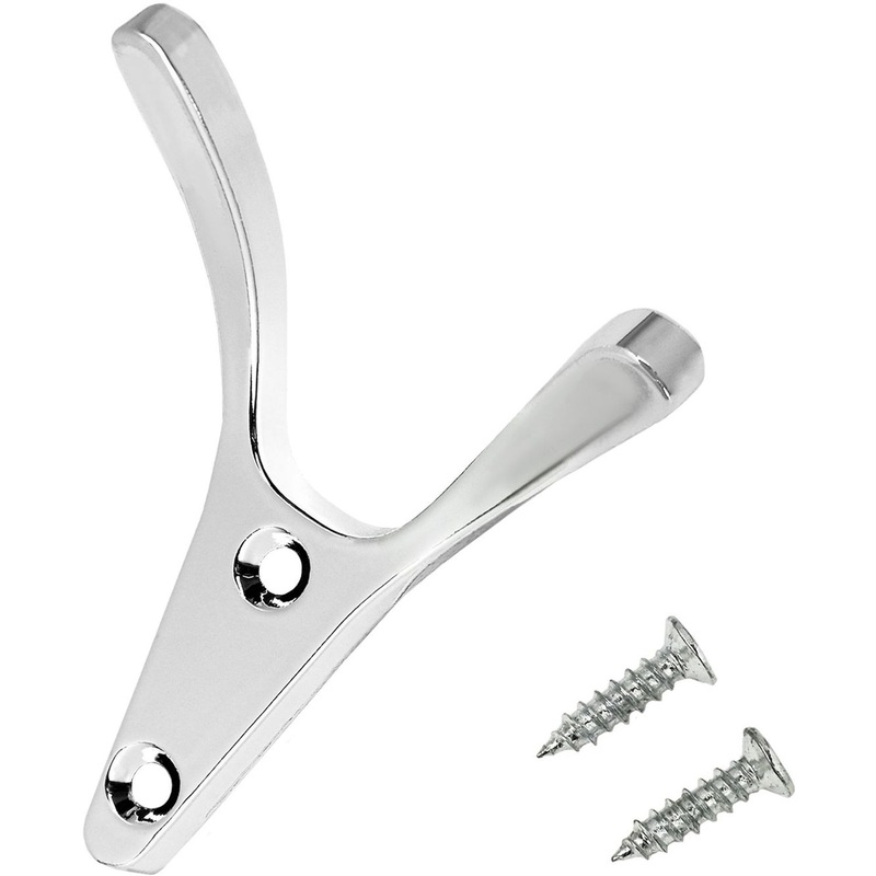 Изображение товара Вешалка настенная StahlBuro 206 CP хром двухрожковая 78,5 мм