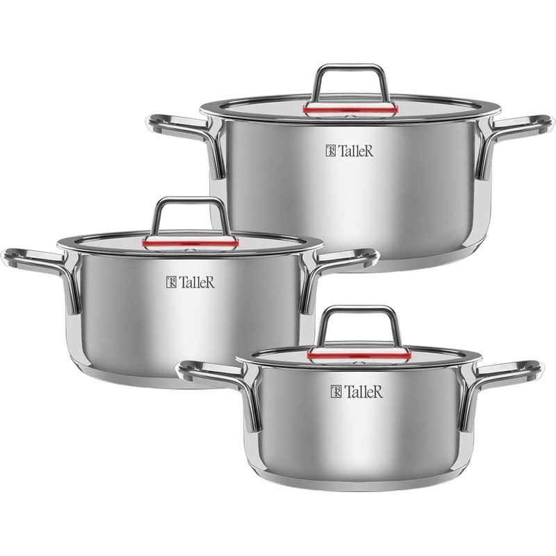 Изображение товара Набор кастрюль из нержавеющей стали TalleR 17270 6 предметов для индукционных и газовых плит