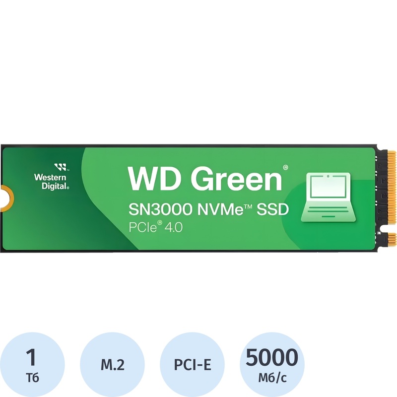 Изображение товара SSD накопитель Western Digital Green SN3000 1 ТБ (WDS100T4G0E)