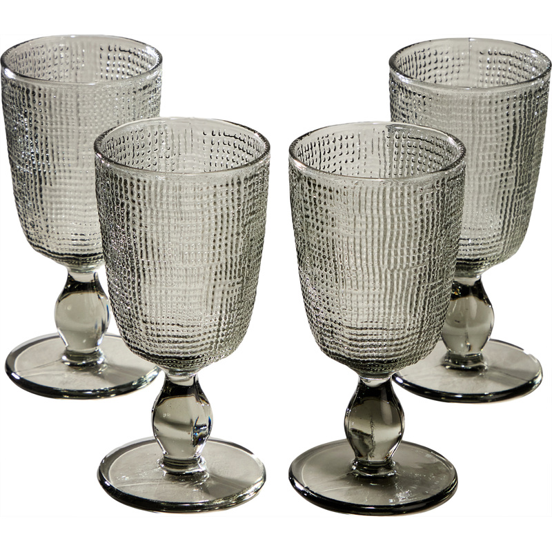 Изображение товара Набор бокалов для белого и красного вина Lefard Tempo grey 280 мл (4 штуки в упаковке)