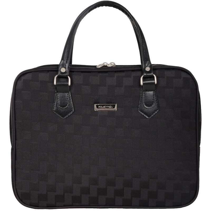Изображение товара Деловая унисекс сумка Polar чёрная для ноутбука и документов 7064
