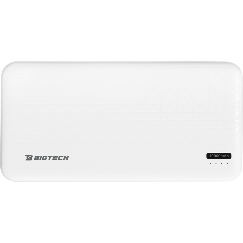 Изображение товара Внешний аккумулятор (power bank) BigTech 10000 мАч 12W белый (BT-PB-10-W-2)