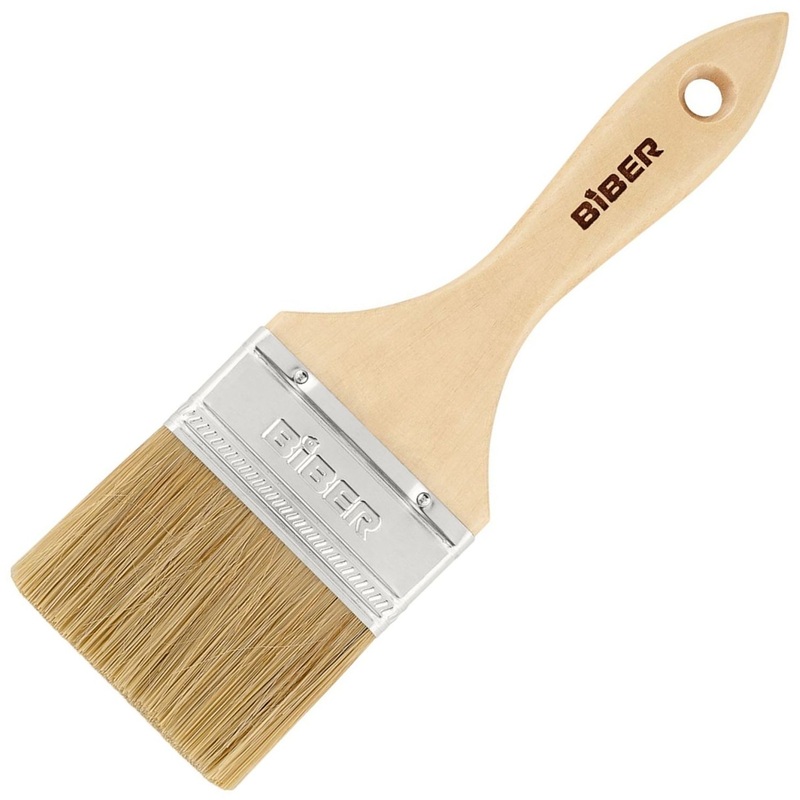Изображение товара Кисть малярная Бибер Эко 31004 плоская 63x9 мм с деревянной рукояткой