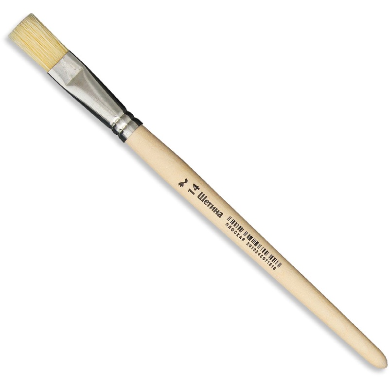 Изображение товара Кисть №1 School плоская щетина №14 для рисования