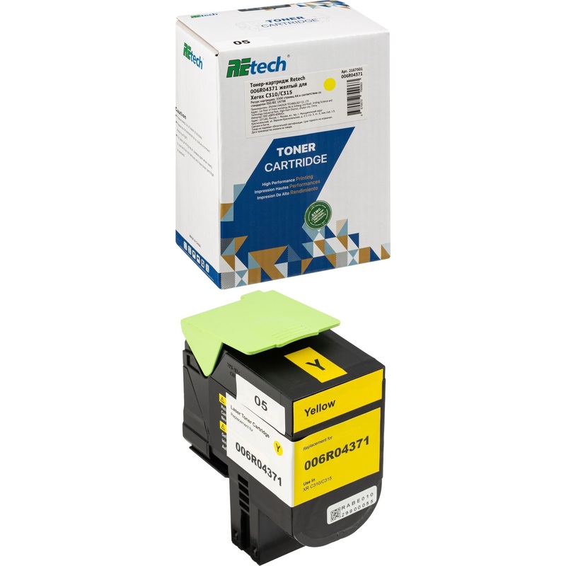 Изображение товара Совместимый жёлтый тонер-картридж Retech 006R04371 для Xerox