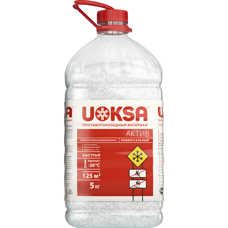Изображение товара Реагент противогололёдный Uoksa Актив 5 кг до -30 С