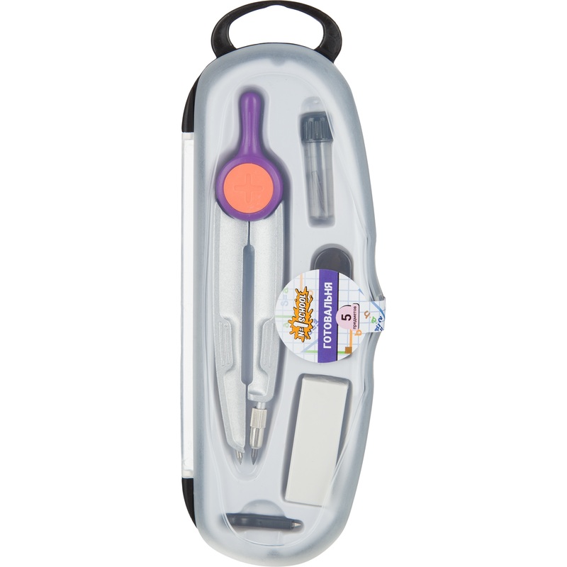 Изображение товара Готовальня Комус Класс (корпус серебристый, S50005)