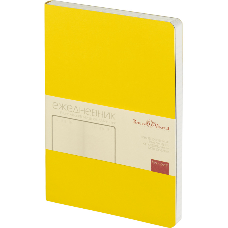 Изображение товара Ежедневник недатированный Bruno Visconti Megapolis Flex А5 жёлтый Soft Touch
