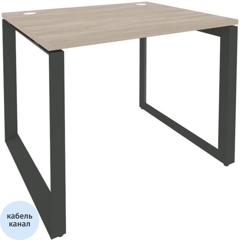 Изображение товара Стол прямой ONIX-О O.MO-SP-1.8 дуб аттик/антрацит 980х800х750 мм