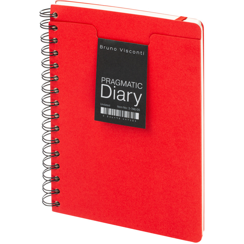 Изображение товара Ежедневник недатированный Bruno Visconti Pragmatic А5 128 листов красный