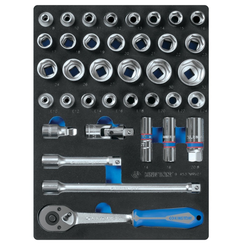 Изображение товара Набор головок шестигранных King Tony 1/2 37 предметов профессиональный инструментарий