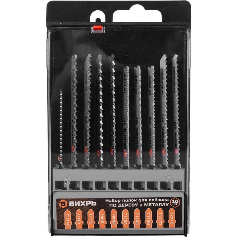 Изображение товара Пилки для лобзика Вихрь по дереву и металлу, 10 штук в упаковке