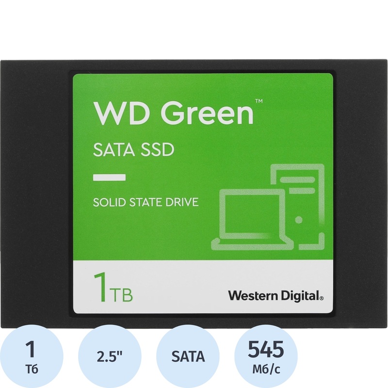 Изображение товара SSD накопитель Western Digital WDS100T3G0A 1 ТБ SATA TLC 545 Мб/с