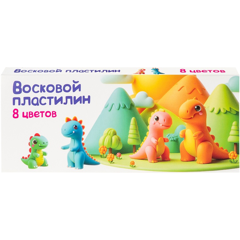 Изображение товара Пластилин восковой Genio Kids 8 цветов 120 г
