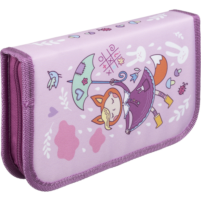 Изображение товара Пенал Комус класс Лисичка розовый тканевый для школьников девочек