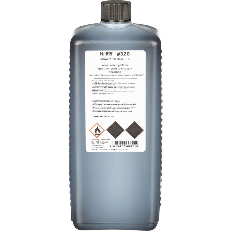 Изображение товара Краска штемпельная Noris специальная 320Е черная 1000 мл