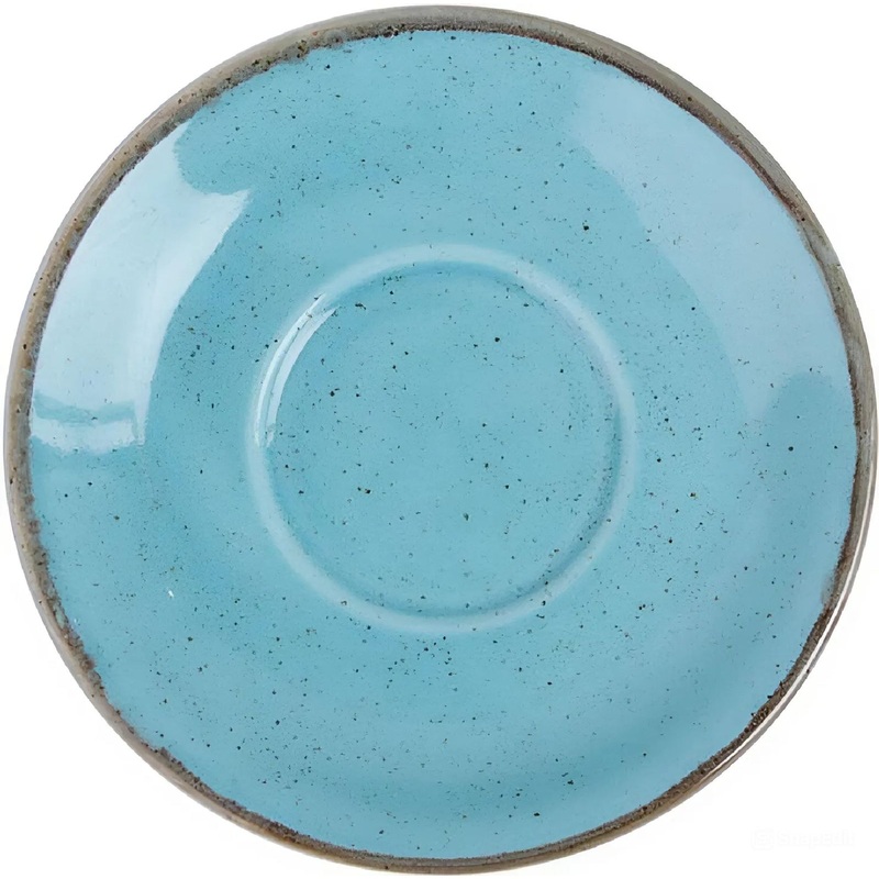 Изображение товара Блюдце Porland Seasons фарфоровое 16 см (132115 бирюзовый, 6 штук в упаковке)