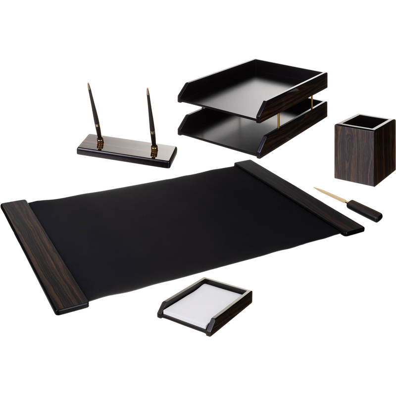 Изображение товара Настольный набор MDF 6FE-1A из МДФ чёрное дерево, 6 предметов