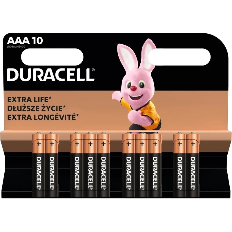 Изображение товара Батарейка AAA мизинчиковая Duracell Basic 10 штук щелочные