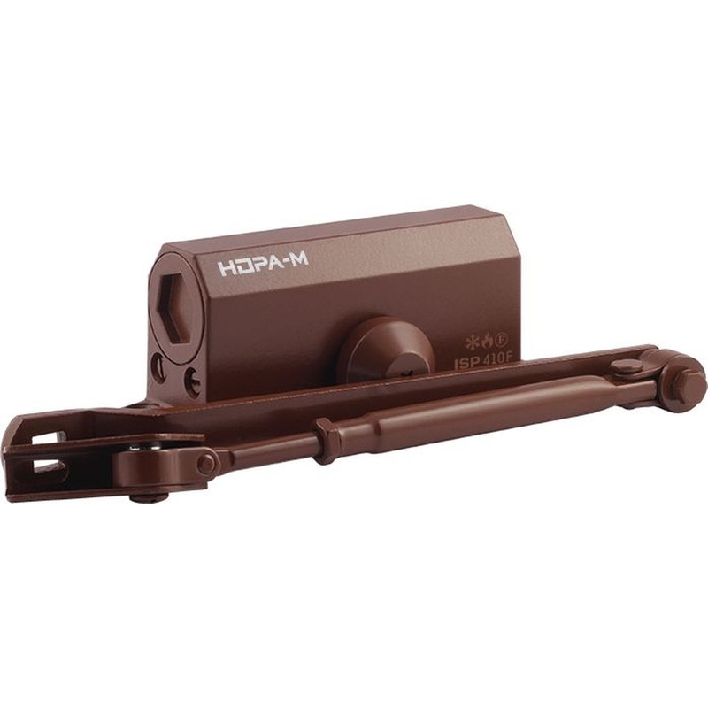 Изображение товара Дверной доводчик Isparus 410 до 60 кг коричневый рычажной тип