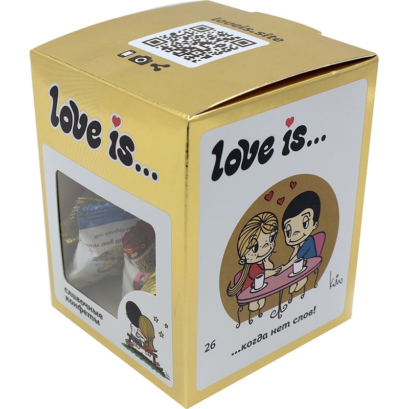 Изображение товара Жевательные конфеты Love is Золотая коллекция сливочные ассорти 105 г Турция