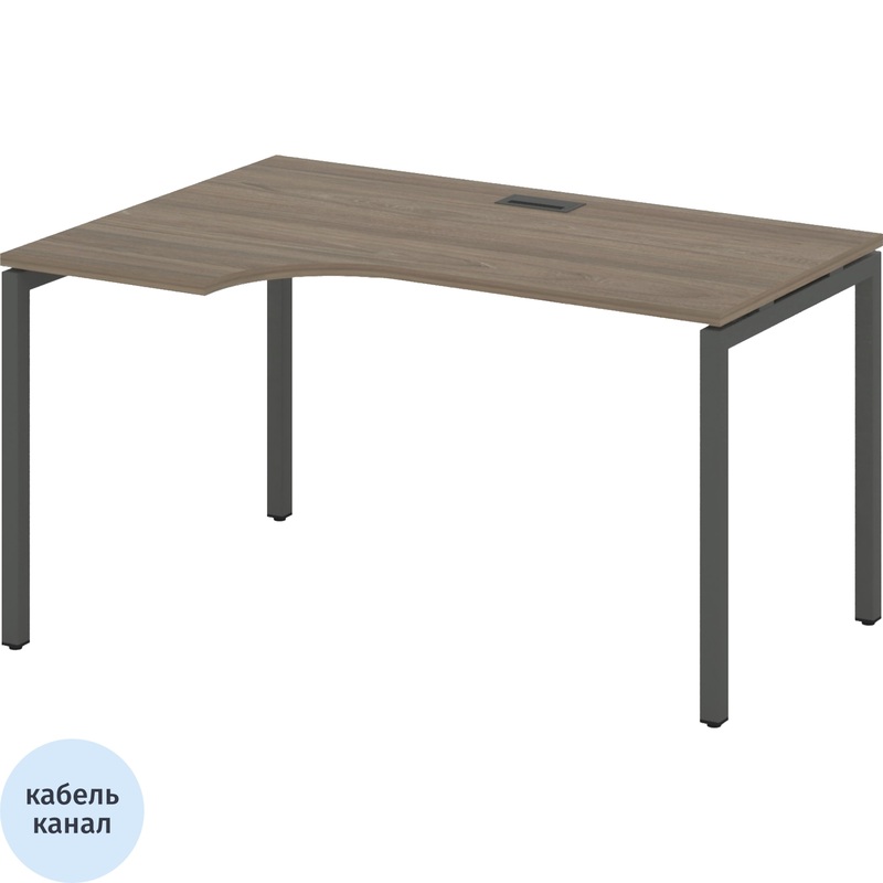 Изображение товара Эргономичный письменный стол SN-4P.SPA-022L с кабель-каналом и регулируемыми опорами