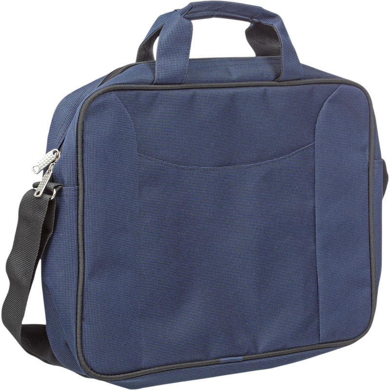 Изображение товара Сумка для документов и ноутбука Алекс синяя из полиэстера (40x30x8 см)